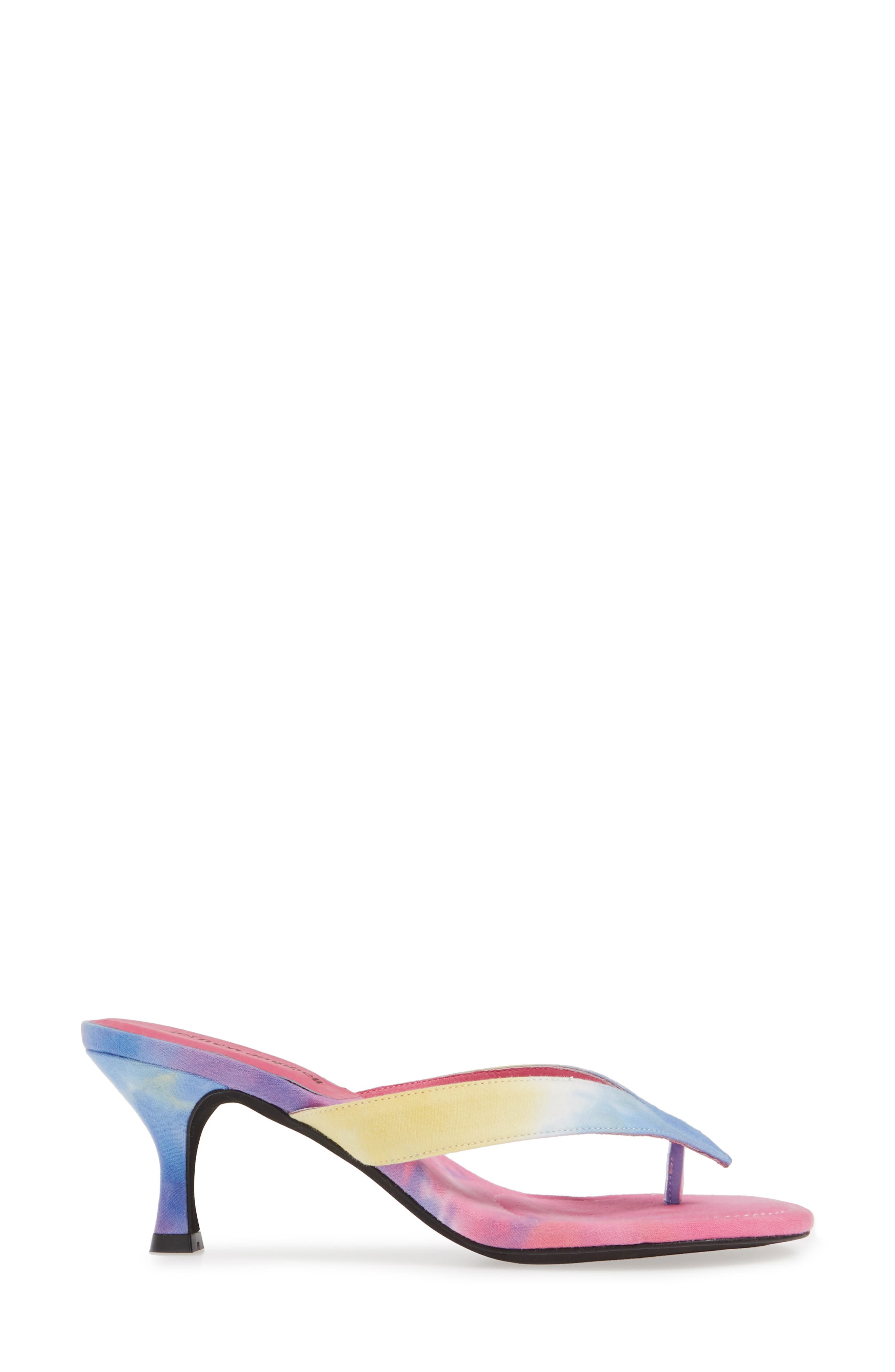 The One Slide Sandal, Alternate, color, PINK BLUE TIE DYE