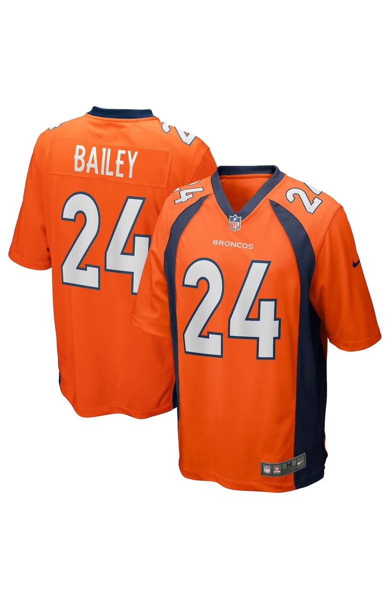 Nike Men's Nike Champ Bailey Orange Denver Broncos Game Retired Player Jersey, Main, color, 