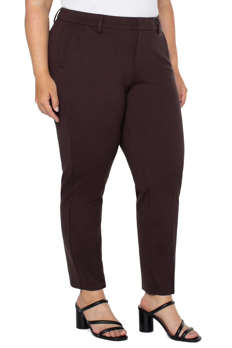 Liverpool Kelsey Ponte Knit Trousers, Alternate, color, JAVA