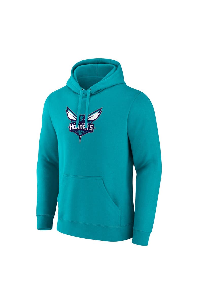 FANATICS Men's Fanatics Branded  Teal Charlotte Hornets Primary Logo Pullover Hoodie, Alternate, color, 