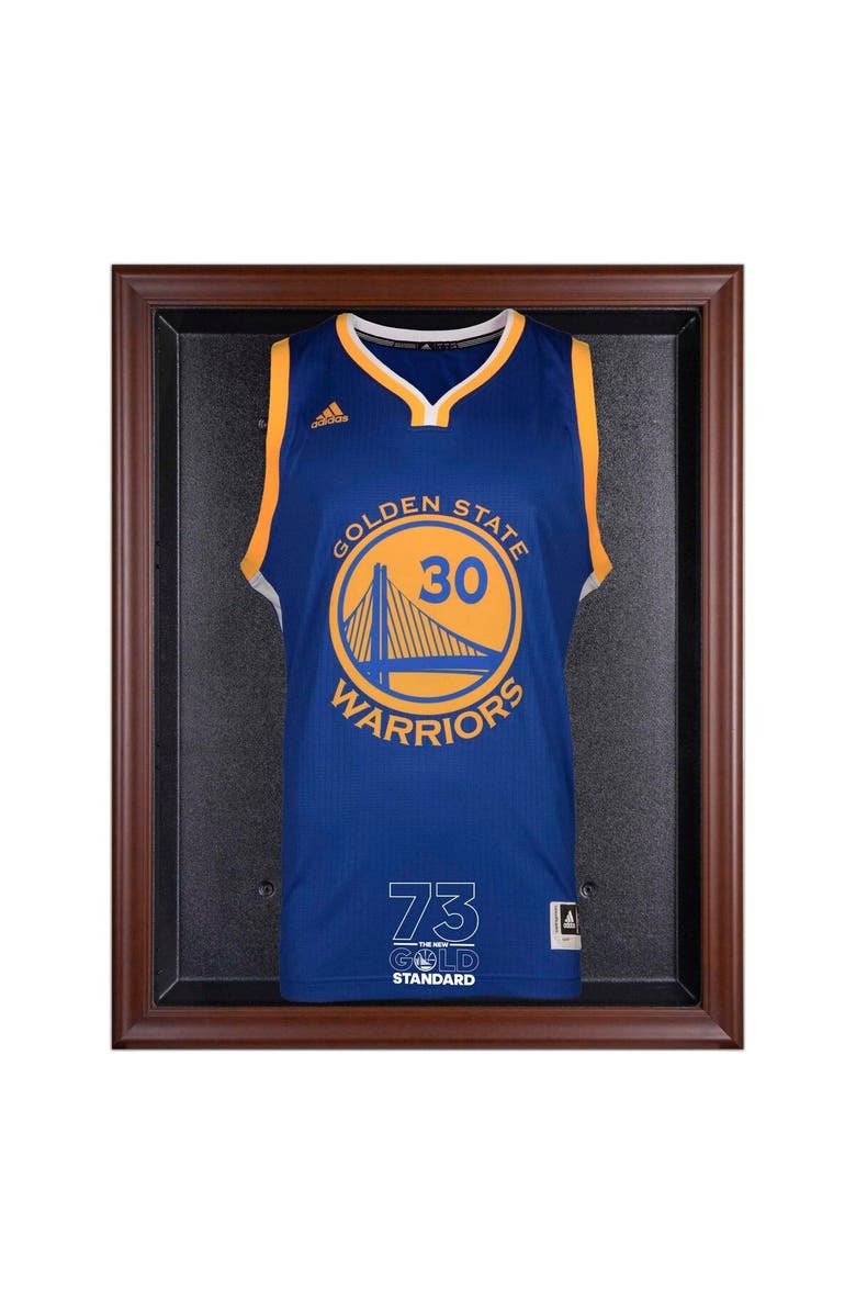 FANATICS AUTHENTIC Golden State Warriors Record Breaking Season Logo Brown Framed Jersey Display Case, Main, color, 