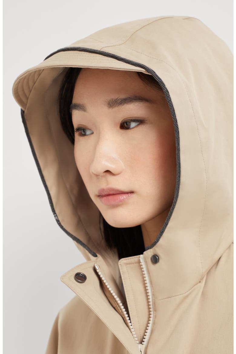 Parka with monili, Alternate, color, Beige