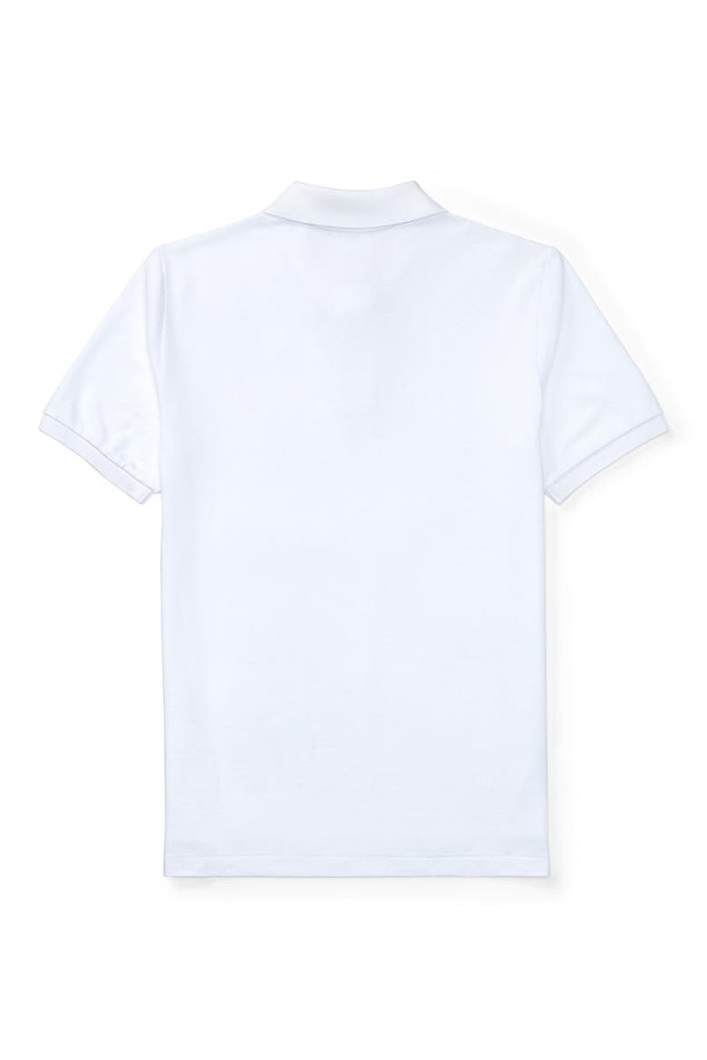 Kids' Solid Cotton Piqué Knit Polo, Alternate, color, WHITE