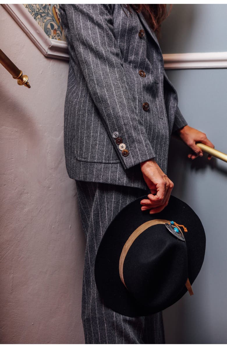 Fortela Clarita Merino Wool "Cowboy" Hat, Alternate, color, Black