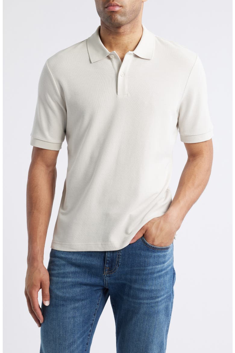 Pima Cotton Piqué Polo, Main, color, GREY MOONBEAM