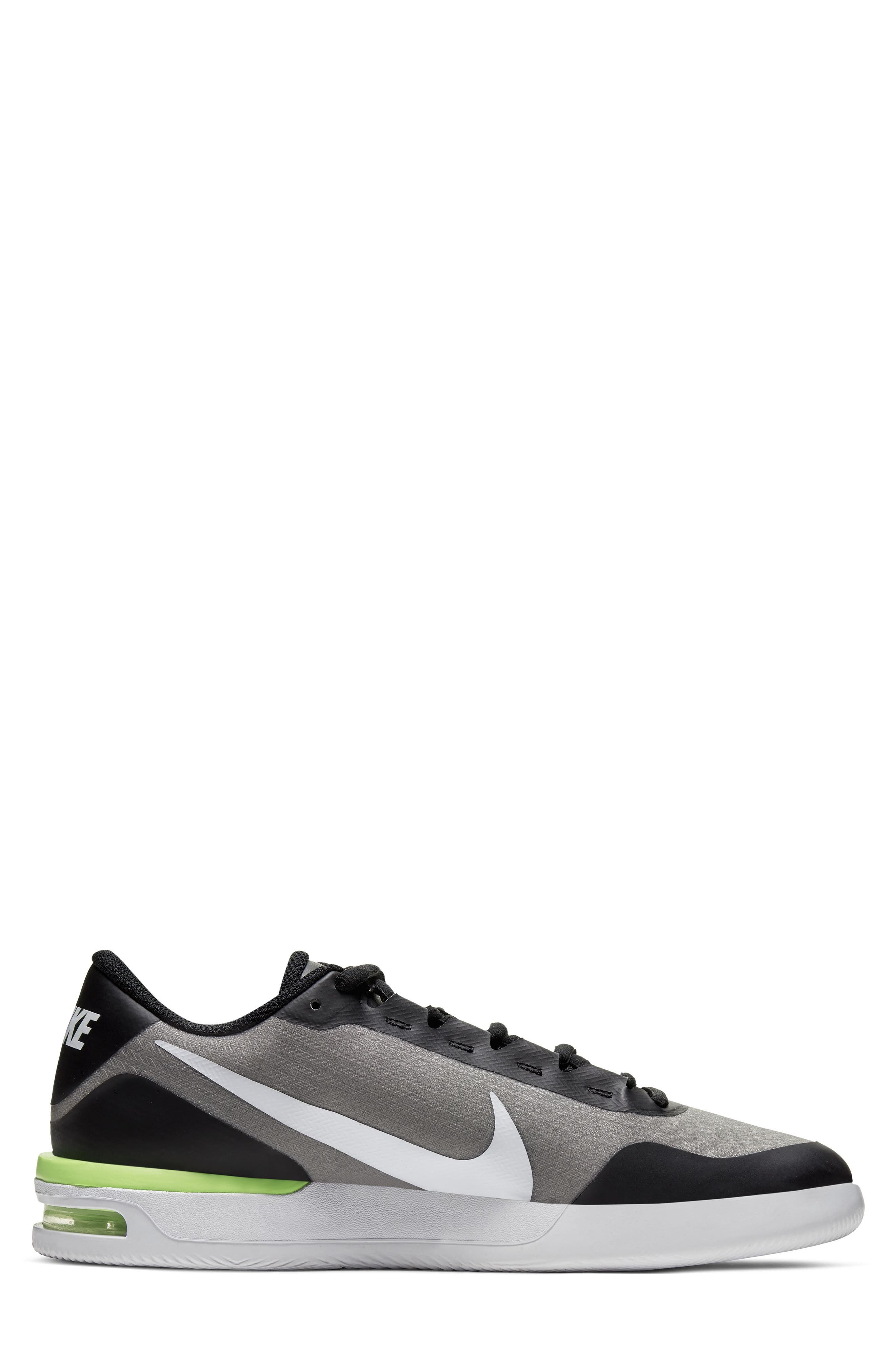 NikeCourt Air Max Vapor Wing MS Tennis Shoe, Alternate, color, BLACK/ VOLT/ WHITE