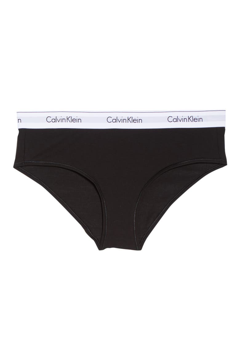 Modern Cotton Blend Hipster Briefs, Alternate, color, BLACK