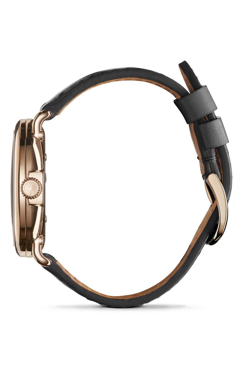 Shinola 'Runwell' Leather Strap Watch, 41mm, Alternate, color, 