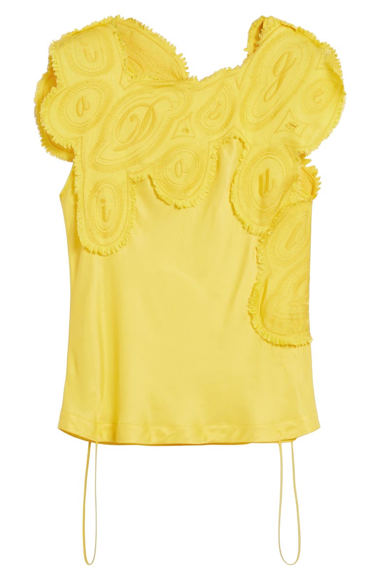 Desigual Raw Edge Cap Sleeve Top, Alternate, color, Yellow