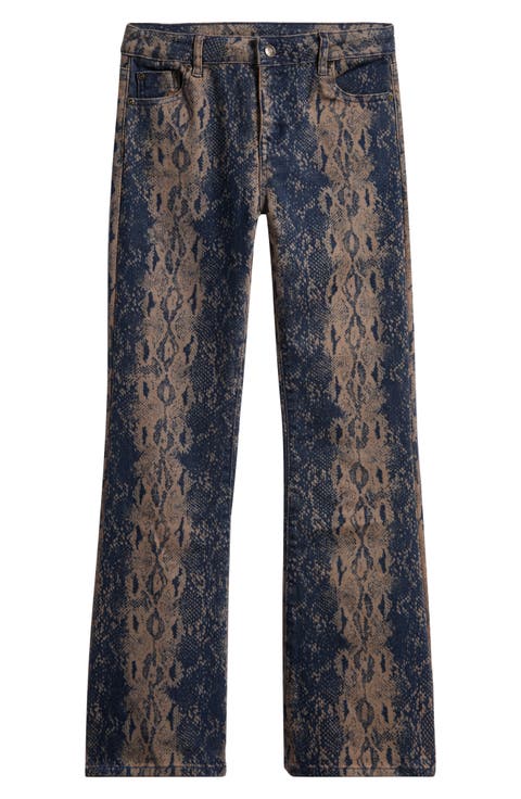 Kids' Flare Jeans (Snake Print) (Big Kid)