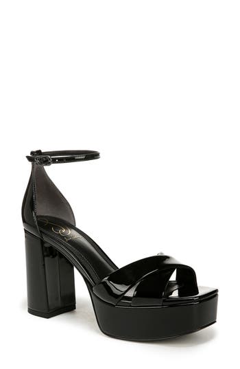 Sam Edelman Jullian Ankle Strap Platform Sandal In Black