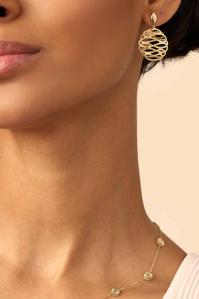 14K Yellow Gold Revello Drop Earrings, Alternate, color, Yellow Gold
