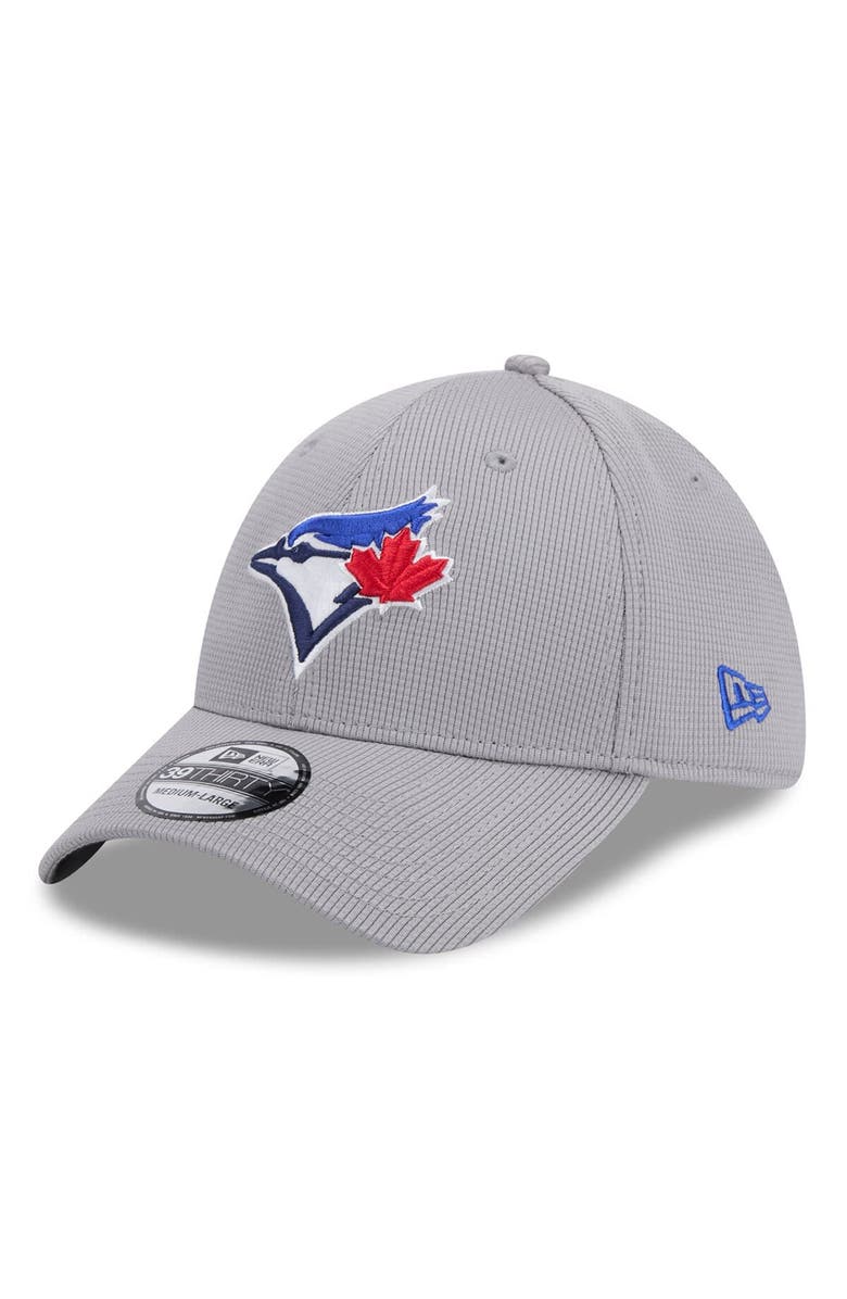 New Era Men's New Era Gray Toronto Blue Jays Active Pivot 39THIRTY Flex Hat, Main, color, 