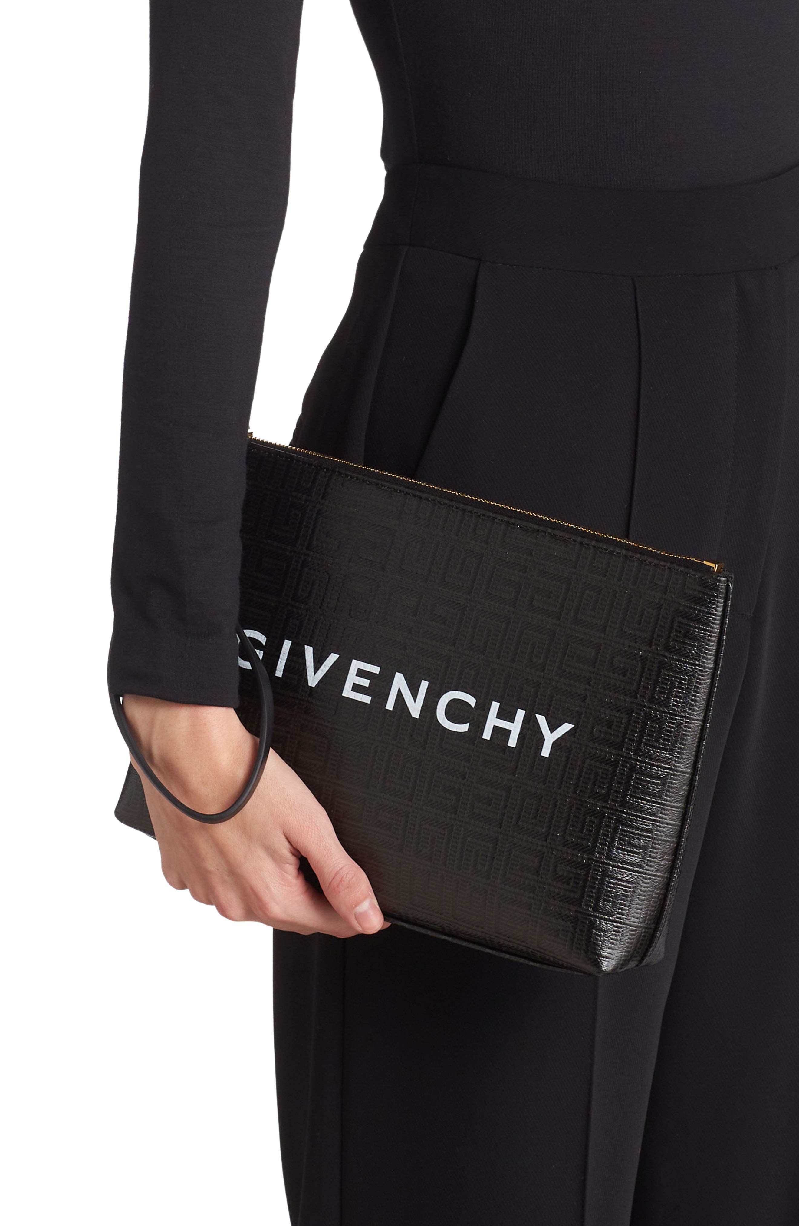 Givenchy Large 4G Canvas Pouch, Alternate, color, 