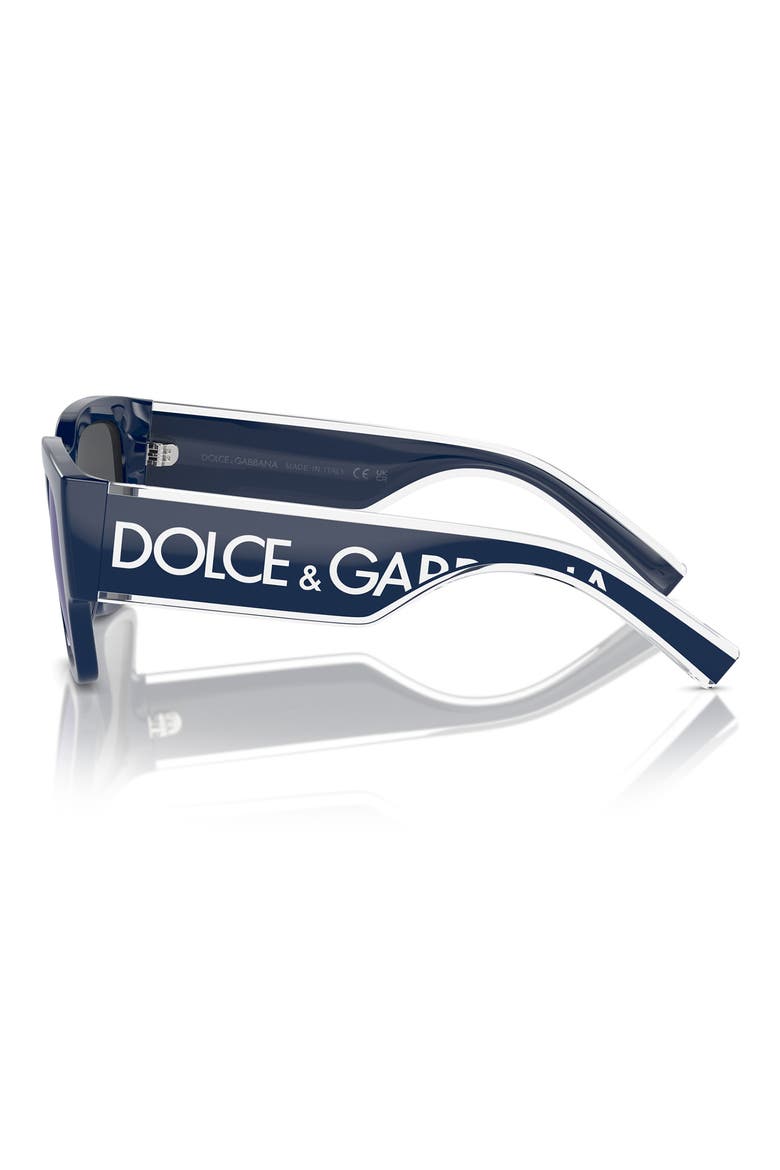 Kids' 49mm Square Sunglasses, Alternate, color, BLUE / BLUE MIRROR BLUE