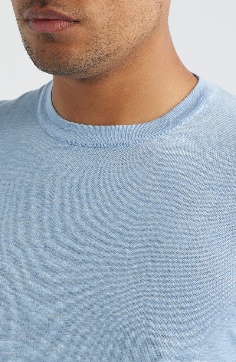 Jack Victor Wellington Cotton & Silk Crewneck T-Shirt, Alternate, color, Light Blue