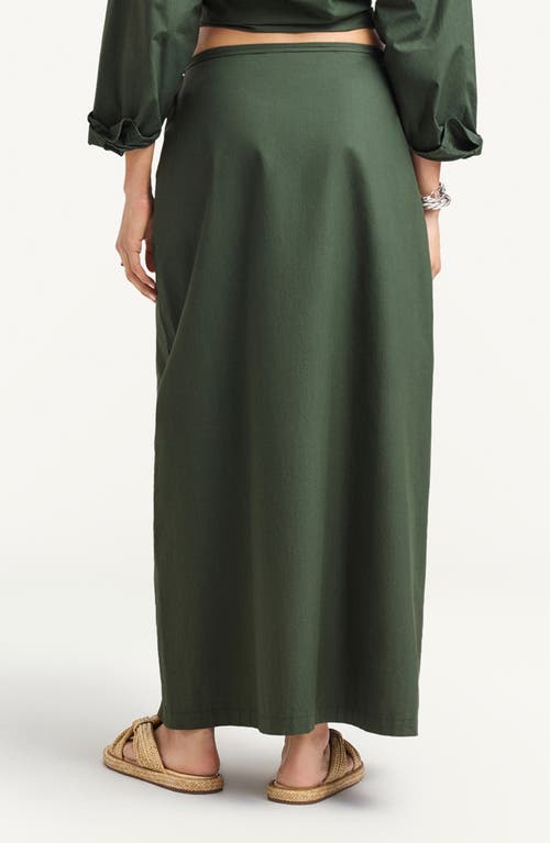 Vitamin A ® Willa Organic Linen Cover-up Wrap Skirt In Green
