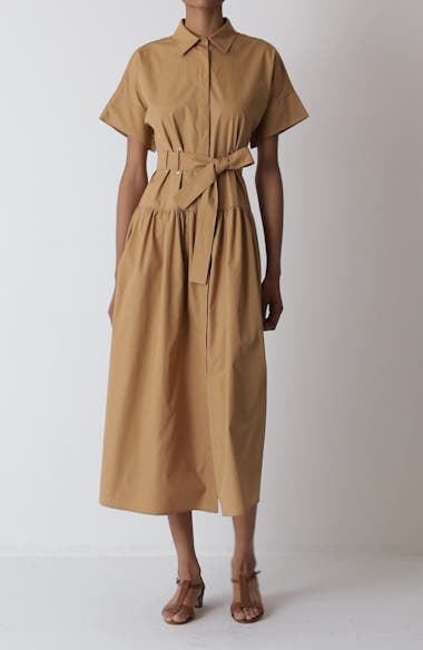 【MAX MARA】Agoraio コットン ポプリン シャツ ドレス Max Mara Agoraio Cotton Belted Shirtdress | Nordstrom