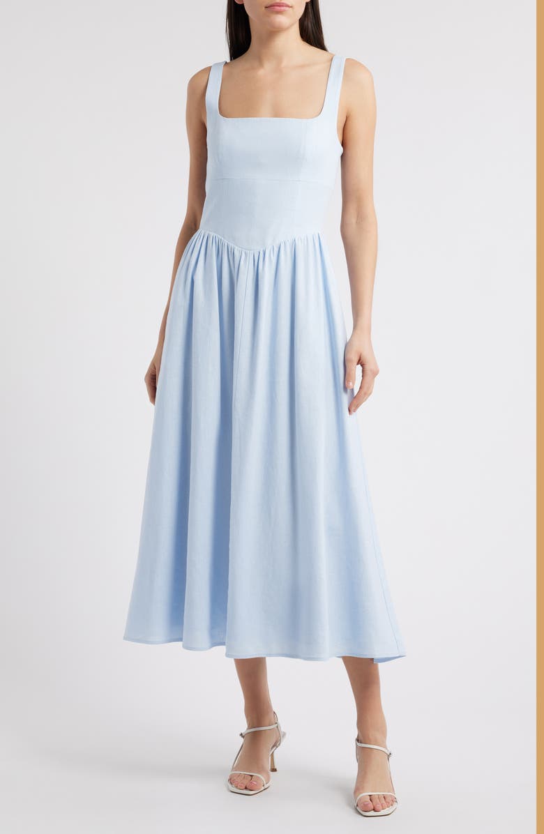 Charles Henry Fit & Flare Midi Dress, Main, color, 