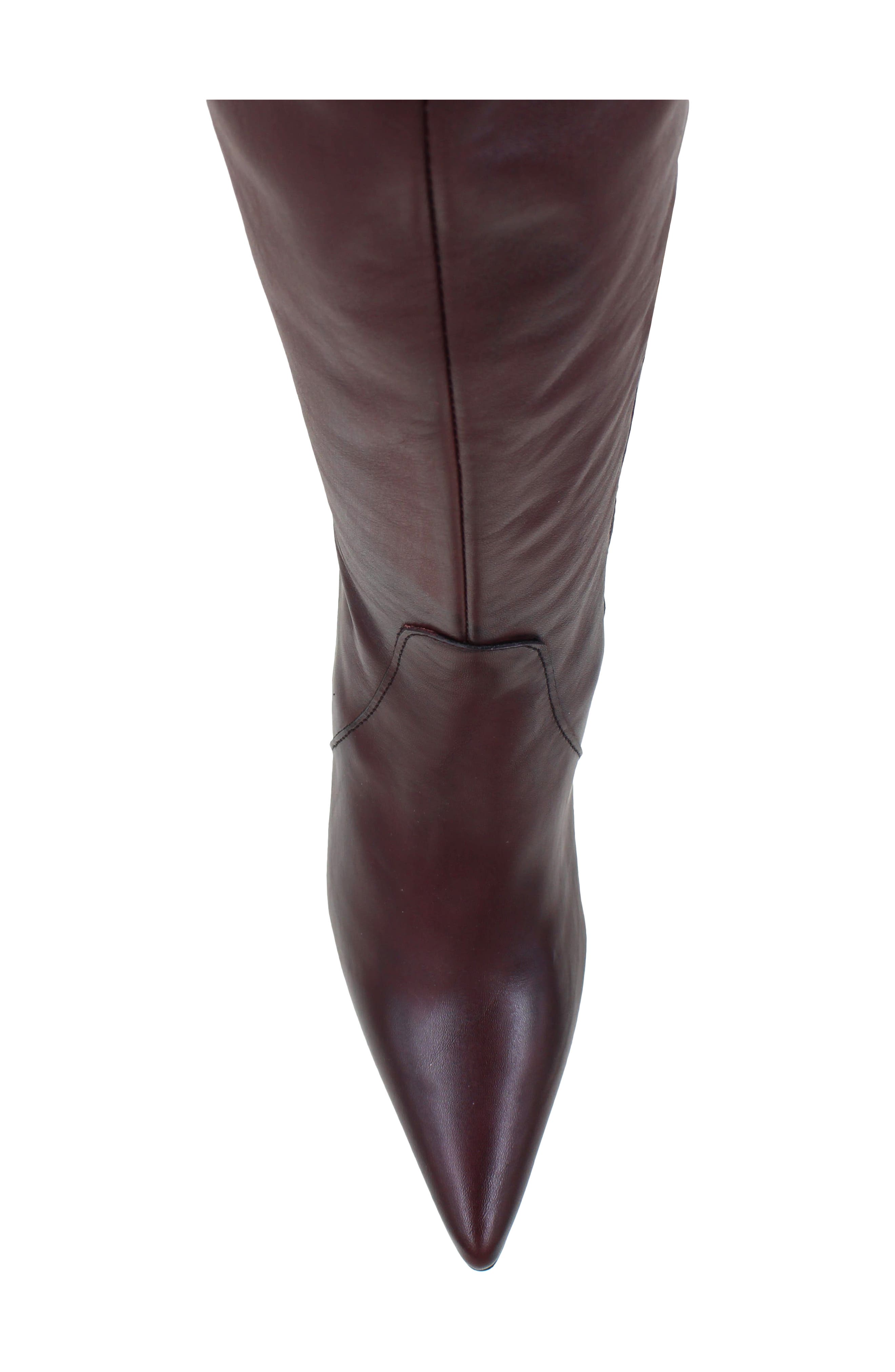 Karlin Pointed Toe Wedge Boot, Alternate, color, WINE LEATHER