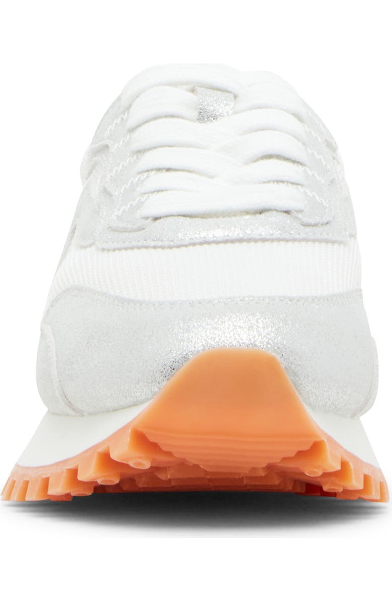 Blondo Lois Retro Waterproof Running Sneaker, Alternate, color, Silver Leather