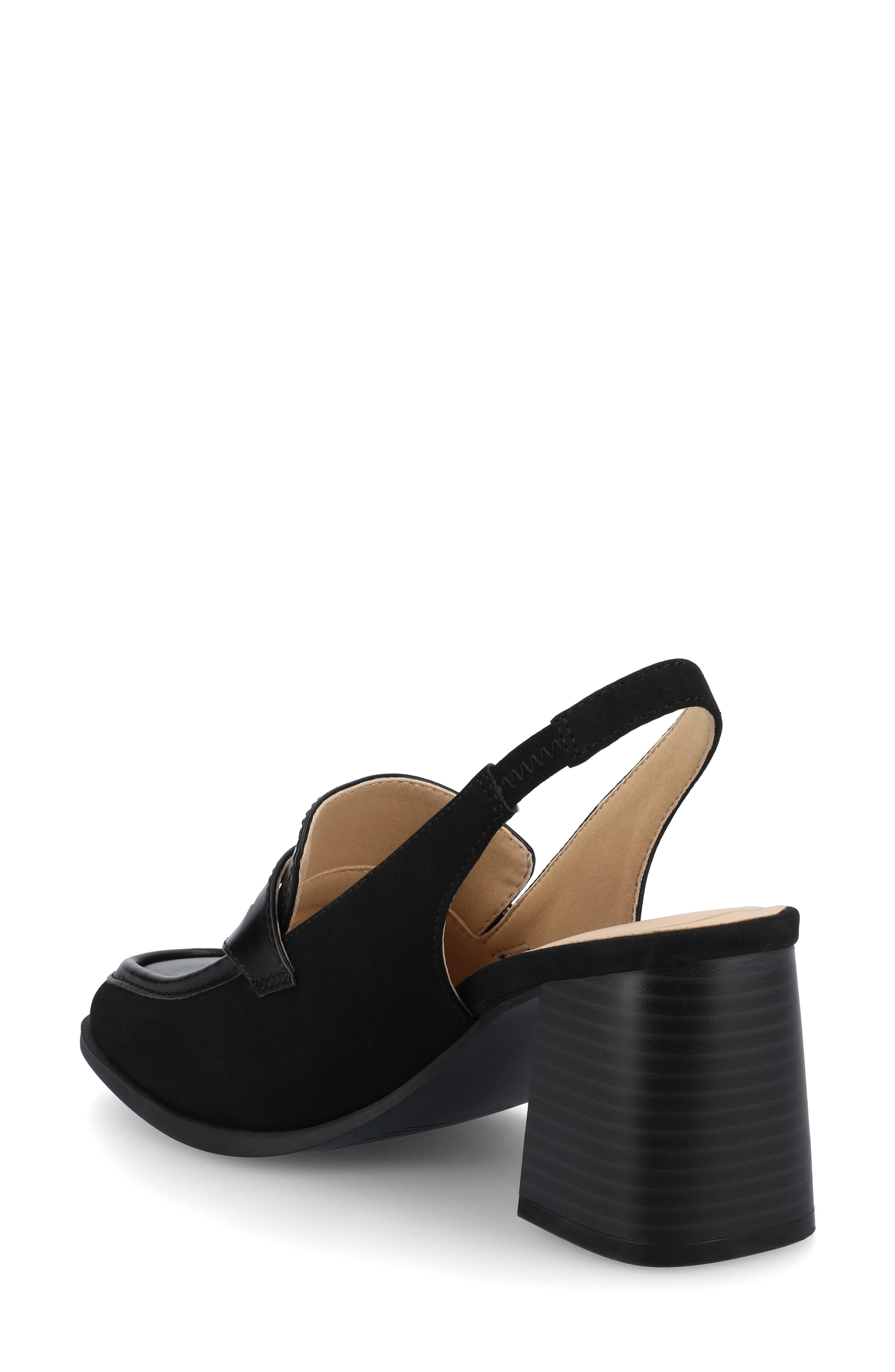 Journee Collection Henrika Slingback Pump, Alternate, color, Black