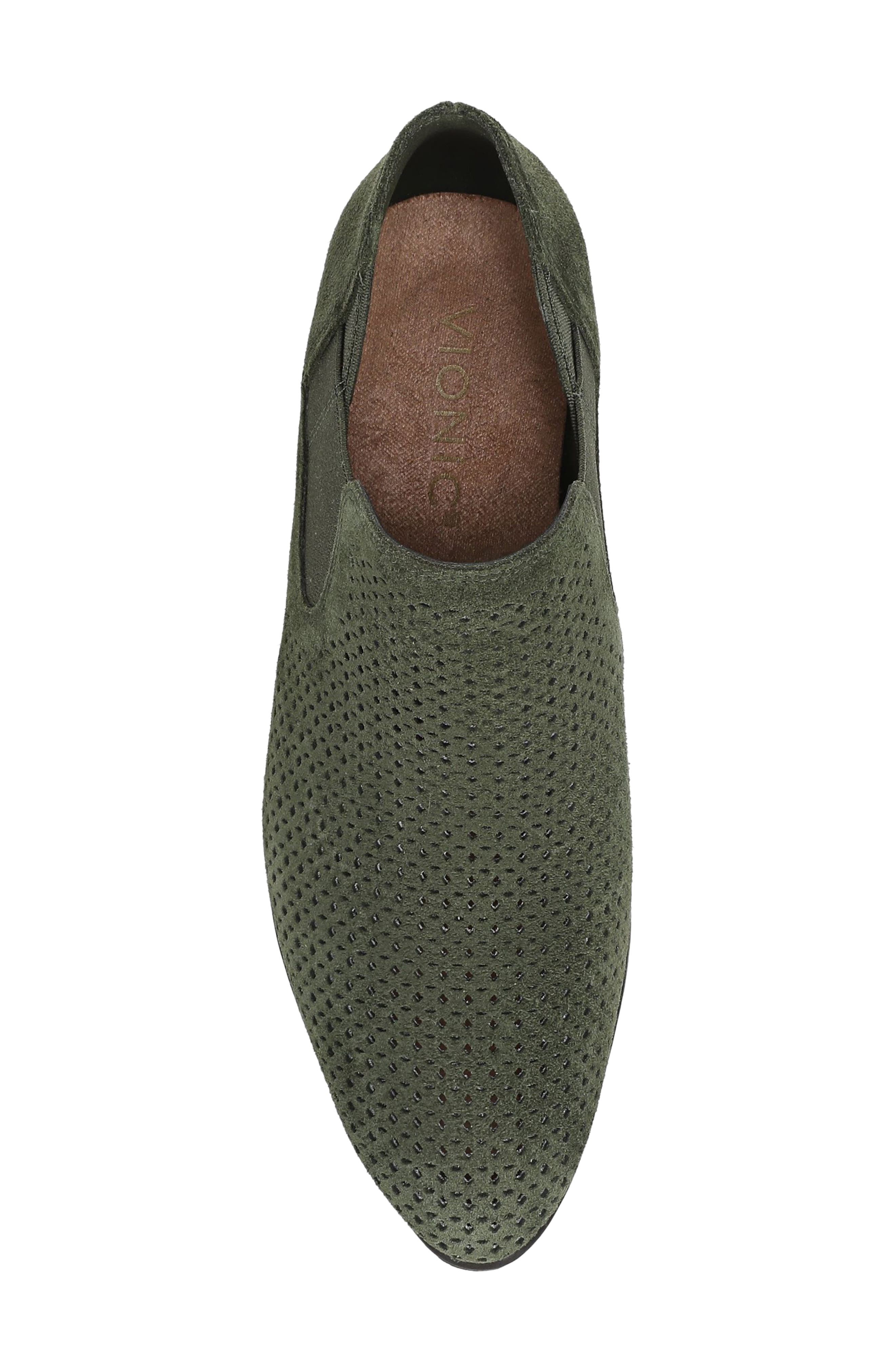 Bethany Perforated Bootie, Alternate, color, OLIVE MOSS SUEDE