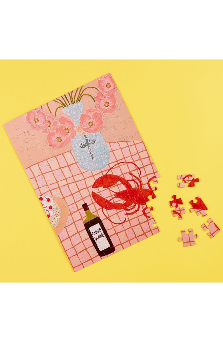 Journey of Something Lobster Lunch, 100 Piece Magnetic Art Puzzle, 11.4 x 8.3 Inches, Alternate, color, Multicolored