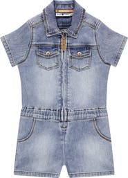 Stains and Stories by Babyface Light Wash Denim Romper