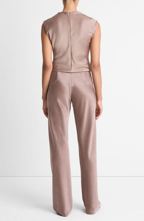 Vince Fluid High Waist Straight Leg Pants In Pink