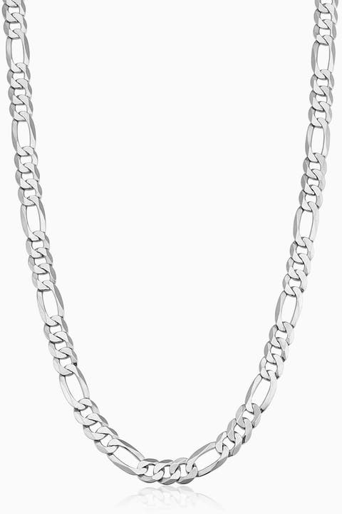 Men's Founders Figaro Chain in Sterling Silver
