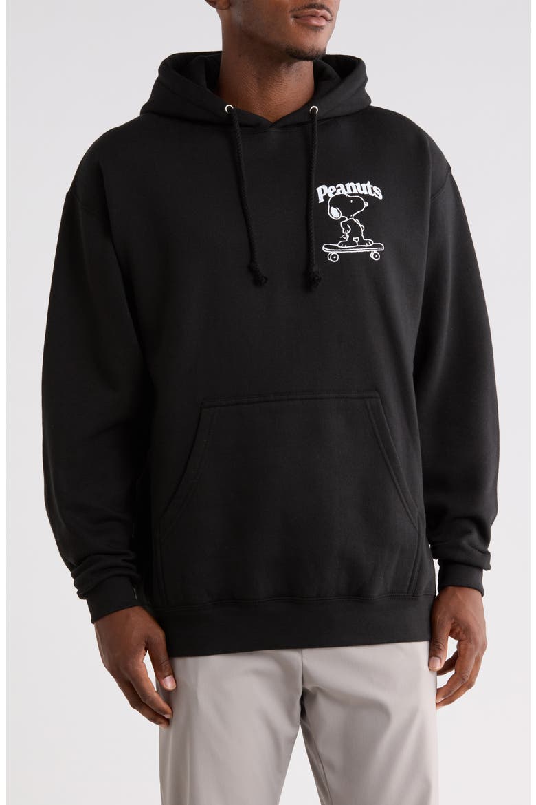 Peanuts® Skate Service Hoodie, Main, color, BLACK