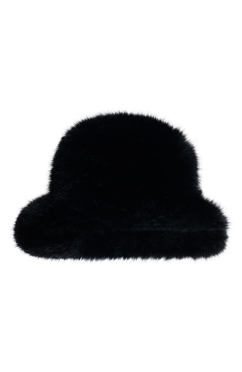 Naked Wardrobe Oversize Faux Fur Bucket Hat, Main, color,
