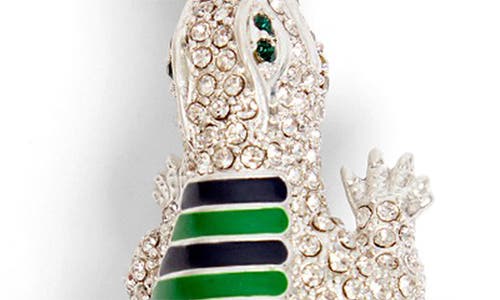 Clare V . Alligator Bag Charm In Green