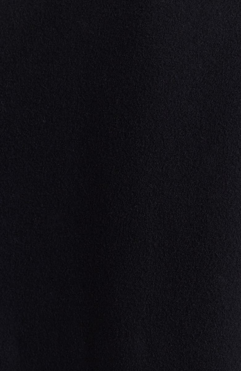 Vince Leather Sleeve Double Face Wool Coat, Alternate, color, 