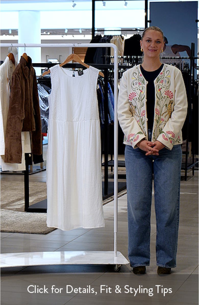 Eyelet Trim Midi Dress, sales video thumbnail