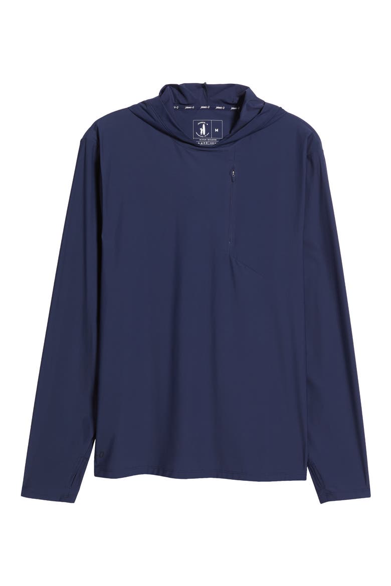 Maxwell Hooded Long Sleeve T-Shirt, Alternate, color, NAVY