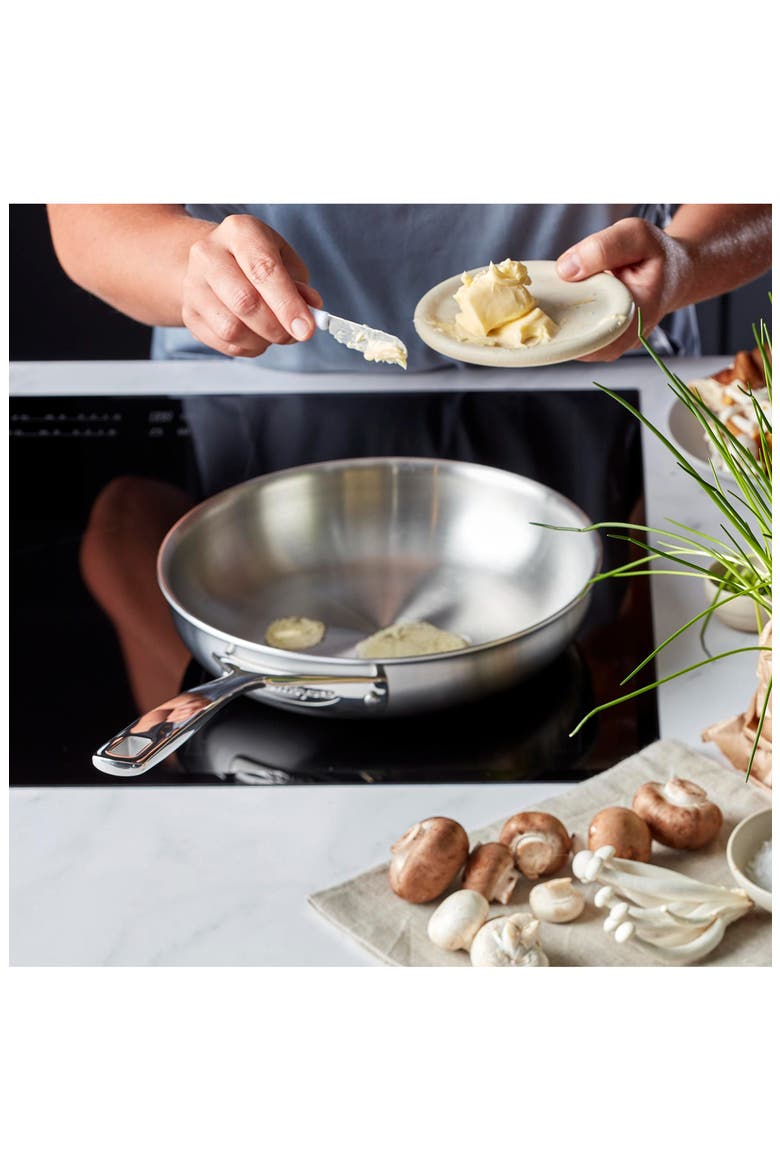 Essential 5-Ply 8-Inch Stainless Steel Frying Pan, Alternate, color, STAINLESS STEEL