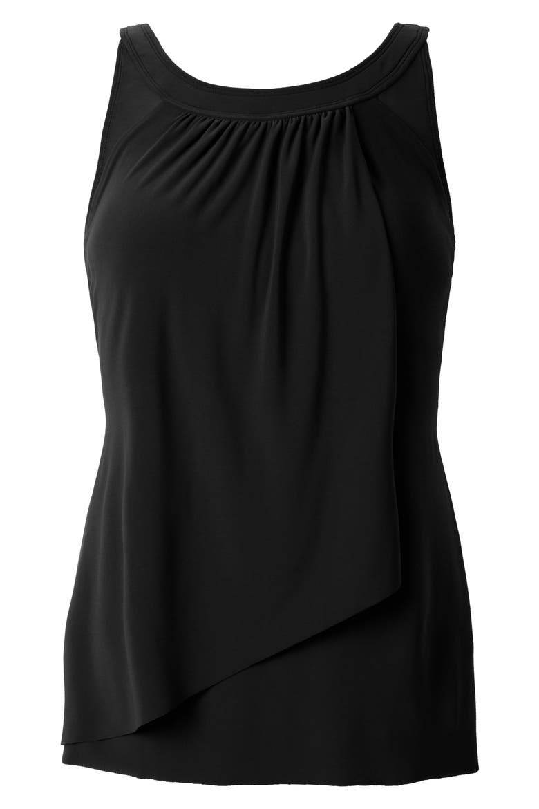 Illusionists Ursula Underwire Swim Top, Alternate, color, BLACK
