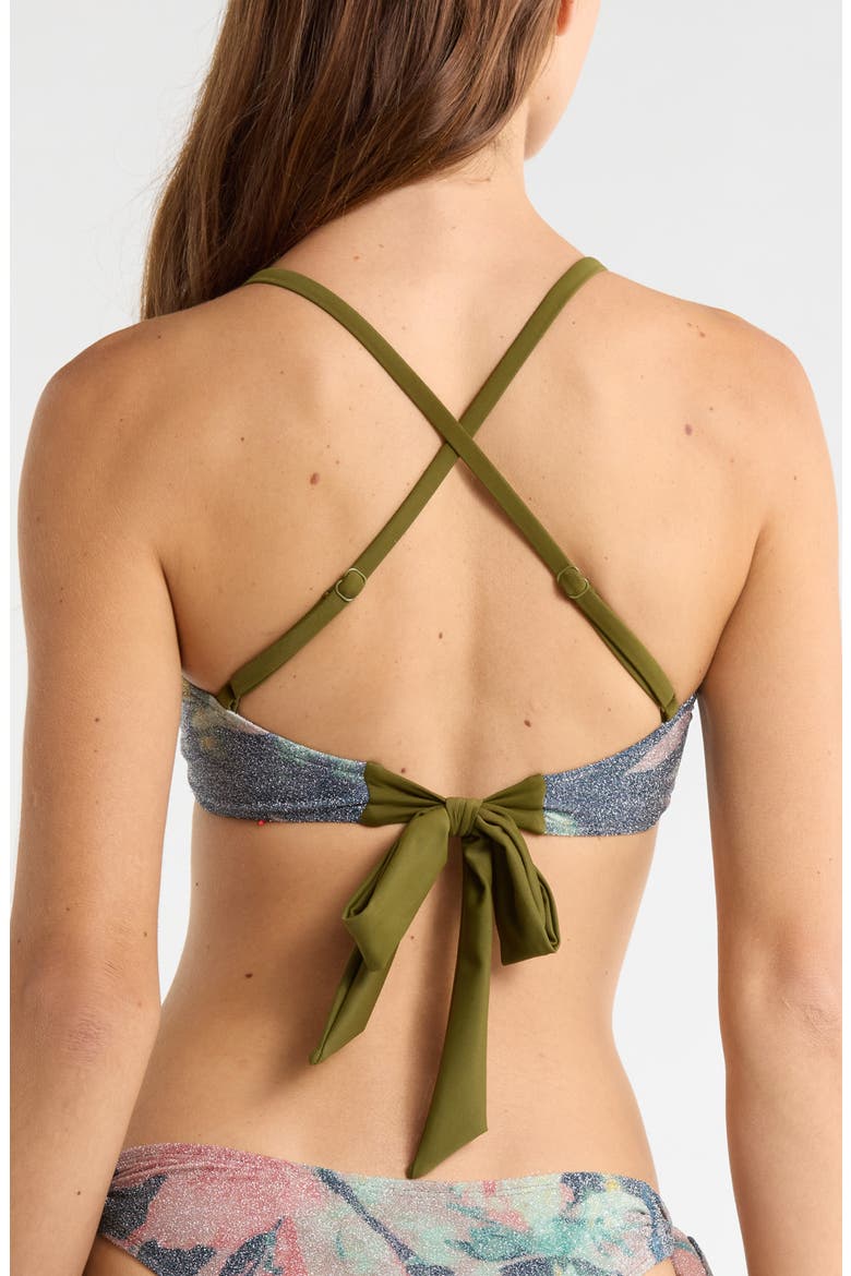 Misty Metallic Bikini Top, Alternate, color, FLOWER RIOT