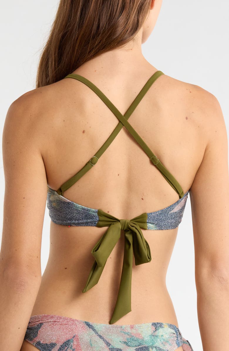 free-est by Free People Misty Metallic Bikini Top, Alternate, color, Flower Riot