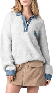 BLANKNYC Mixed Media Sweater