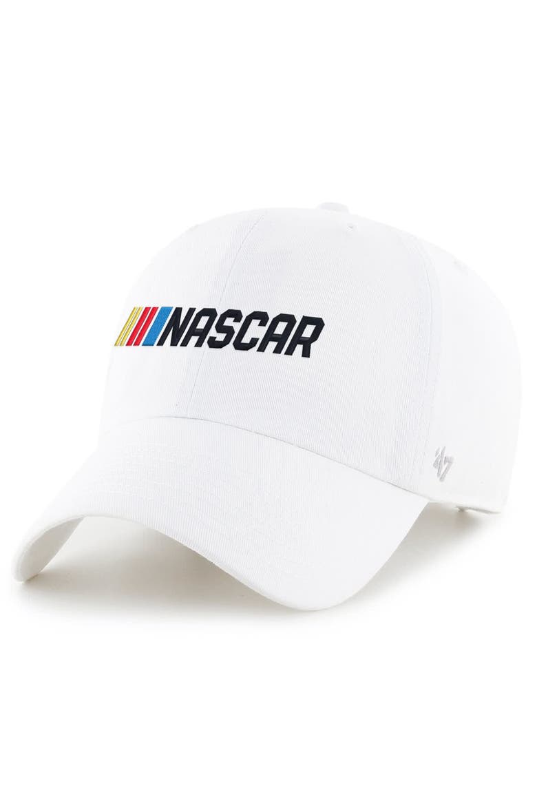 Men's '47  White NASCAR Clean Up Adjustable Hat, Main, color, White