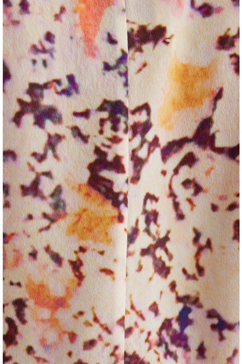 Zarga Abstract Print Stretch Silk Top, Alternate, color, ECRU/ PLUM