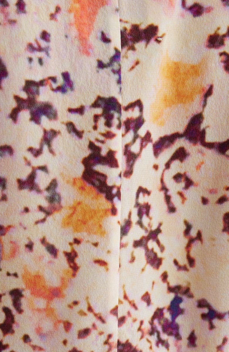 Isabel Marant Zarga Abstract Print Stretch Silk Top, Alternate, color, 