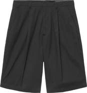 AllSaints Castro Pleated Cotton Shorts