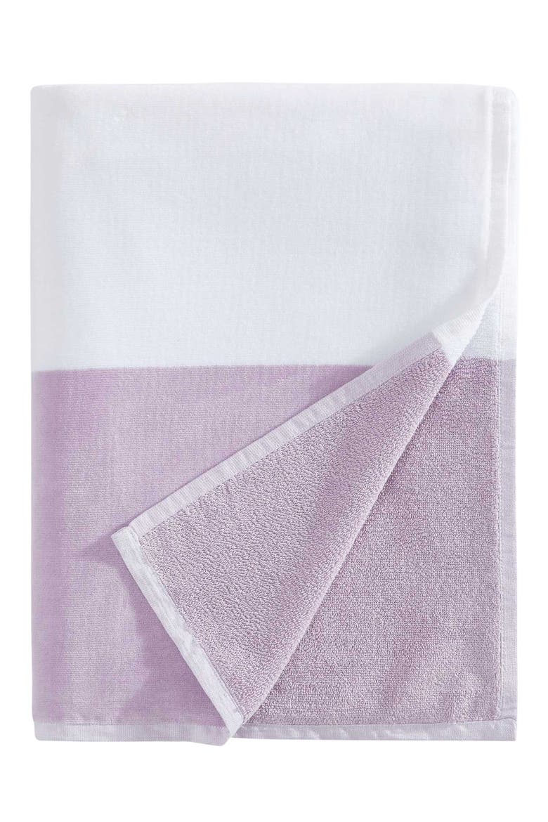 Poolside Yarn Dye 2-Piece Beach Towel Set, Main, color, PURPLE HAZE/WHITE