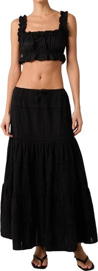 WeWoreWhat Ruffle Button Crop Top | Nordstrom