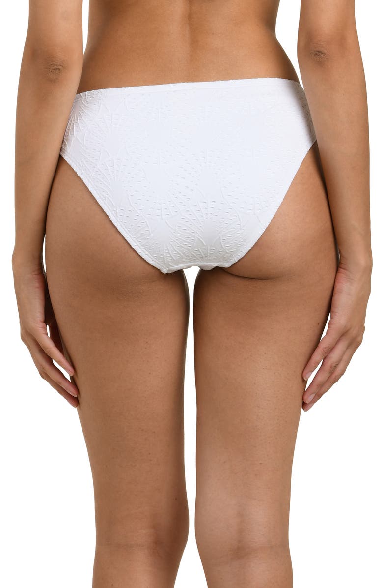 La Blanca Shellbound Side Tie Bikini Bottoms, Alternate, color, White
