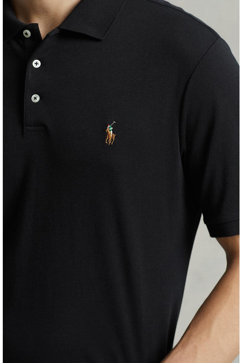 Classic Fit Soft Pima Cotton Polo Shirt, Alternate, color, POLO BLACK